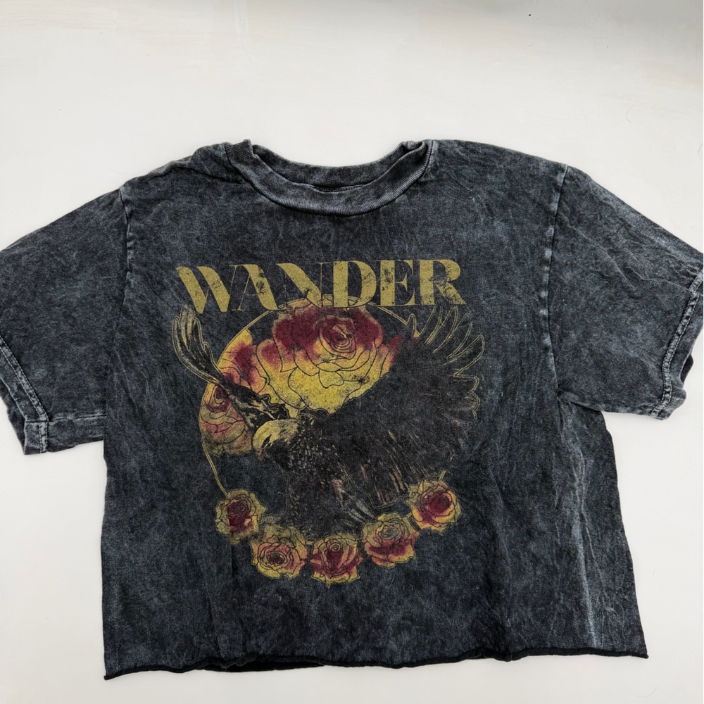 Fifth Sun Charcoal Tee with Gold Accents